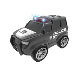 Auto policejní na setrvačník s efekty černé 22,5 cm