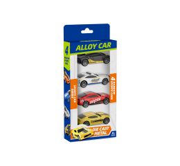 Auto závodní na zpětné natažení 4 ks 7 cm