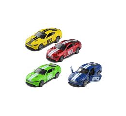 Auto kovové s pruhy na zpětné natažení 12 cm