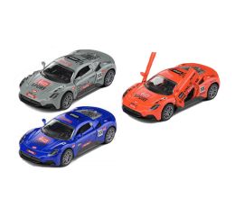 Auto kovové závodní na zpětné natažení 12 cm