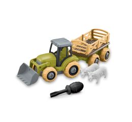 Traktor s přívěsem a zvířaty šroubovací 25 cm