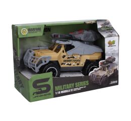 Auto vojenské s dělem a efekty 33,5 cm