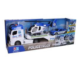 Auto policie tahač 55 cm a helikoptéra s efekty set