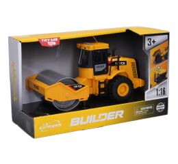 Auto stavební válec na setrvačník s efekty 25 cm