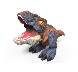 Dinosaurus s efekty hnědý 26,5x11x13 cm