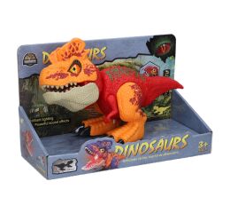 Dinosaurus s efekty červený 26,5x11x13 cm