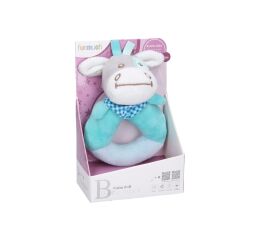Chrastítko plyš kroužek osel 13cm