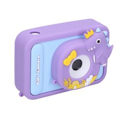 Dětský digitální fotoaparát silikonové pouzdro dino stativ - foto 48Mpx, video Full HD