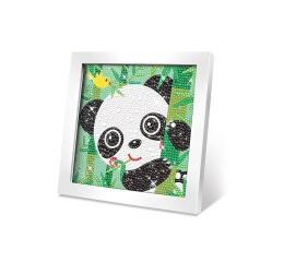 Kreativní set obraz s kamínky panda 17cm