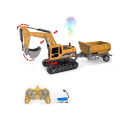 Bagr 4v1 s vlečkou RC na dálkové ovládání 45 cm