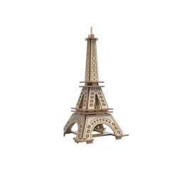 Puzzle 3D dřevěné s barvami Eiffelova věž