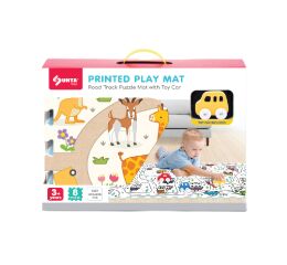 Měkké bloky s autíčkem safari 8ks