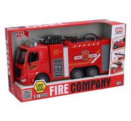 Auto hasičské stříkající s efekty 30 cm