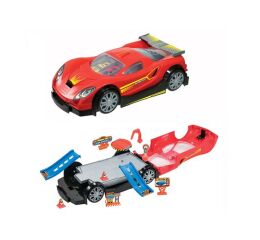 Autoservis rozkládací s autíčky 32cm