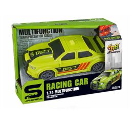Auto závodní zelené s efekty 16 cm