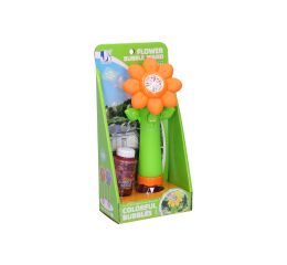 Bublifuk slunečnice se světelnými efekty 100 ml 27 cm
