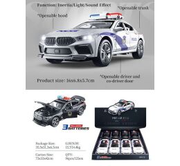 Auto policejní na setrvačník s efekty 15 cm