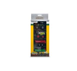 Traktor a kombajn s vlečkami kov/plast 19,5 cm