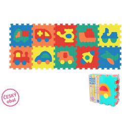 Měkké puzzle bloky DOPRAVNÍ PROSTŘEDKY 32 cm