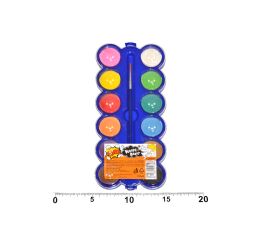 Vodové barvy se štetcem 12 ks