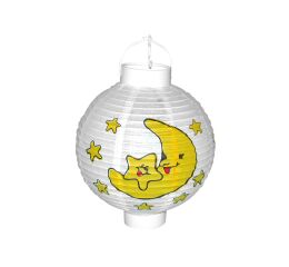 Lampion 20cm měsíc a hvězdy na baterie