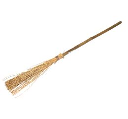 Čarodějnické koště 94cm bambus+roští