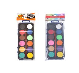 Vodové barvy 12 barev se štětcem