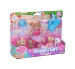 Panenka s pejsky 11 cm