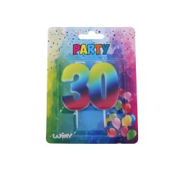 Párty svíčka číslo 30 Duha