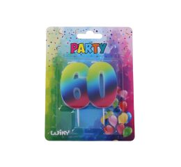 Párty svíčka číslo 60 Duha