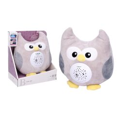 Usínáček - zvířátko s projekcí sova 20 cm