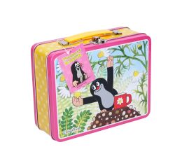 Plechový kufřík krtek růžový 19,5x7,5x16,5 cm