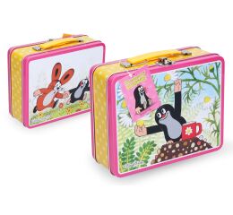 Plechový kufřík krtek růžový 19,5x7,5x16,5 cm