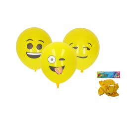 Balónek nafukovací 30cm - sada 5ks, potisk obličej