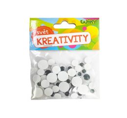 Oči pohyblivé mix velikostí, 60ks
