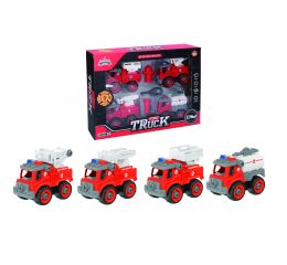 Auto šroubovací hasičské set 4 ks 13 cm