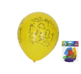 Balónek nafukovací 30 cm - sada 5ks, Dinosauři