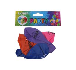 Balónek nafukovací 30 cm - sada 5ks, s číslem 60