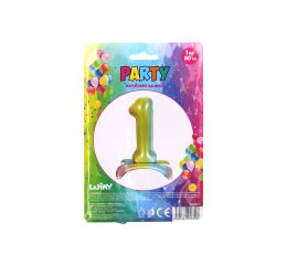 Balónek nafukovací - číslo 1 duha