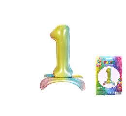 Balónek nafukovací - číslo 1 duha