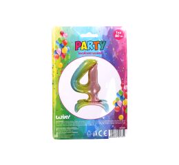 Balónek nafukovací - číslo 4 duha