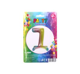 Balónek nafukovací - číslo 7 duha