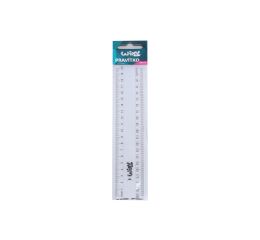 Pravítko 20 cm transparent