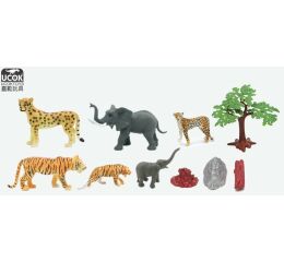 Zvířátka figurky divoká zvěř 6 ks set 10 cm