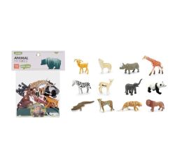 Zvířátka figurky divoká zvěř 12 ks set 10 cm