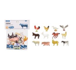 Zvířátka figurky farma 12 ks set 10 cm