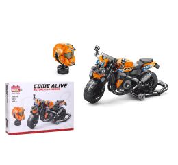 Stavebnice motorka s helmou 17 cm
