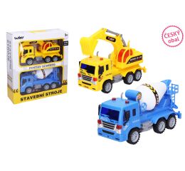 Auto stavební a značky 2ks 23cm - český obal