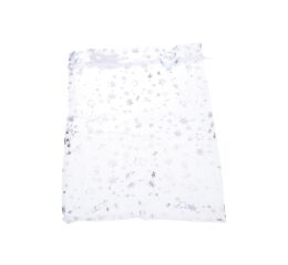 Sáček ORGANZA Hvězdy 20x30 cm Vánoce