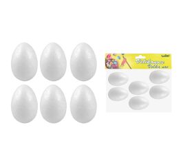 Vajíčko dekorační polystyrénové 6 cm, 6ks